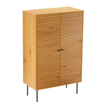 Skap HOME4YOU Line 80x40x130 cm melamin med eikebark - Eikebark / svart - Oppbevaring - Skap - Oppbevaringsskap