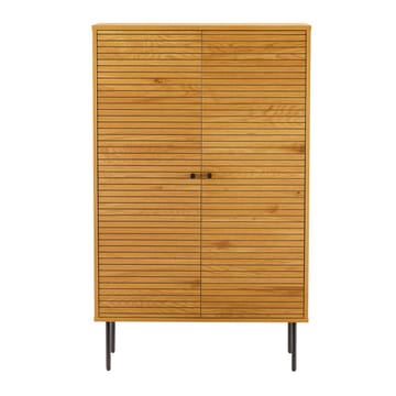 Skap HOME4YOU Line 80x40x130 cm melamin med eikebark - Eikebark / svart - Oppbevaring - Skap - Oppbevaringsskap