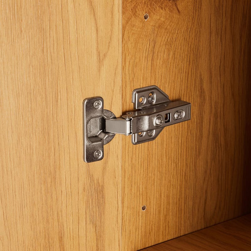 Skap HOME4YOU Line 80x40x130 cm melamin med eikebark - Eikebark / svart - Oppbevaring - Skap - Oppbevaringsskap