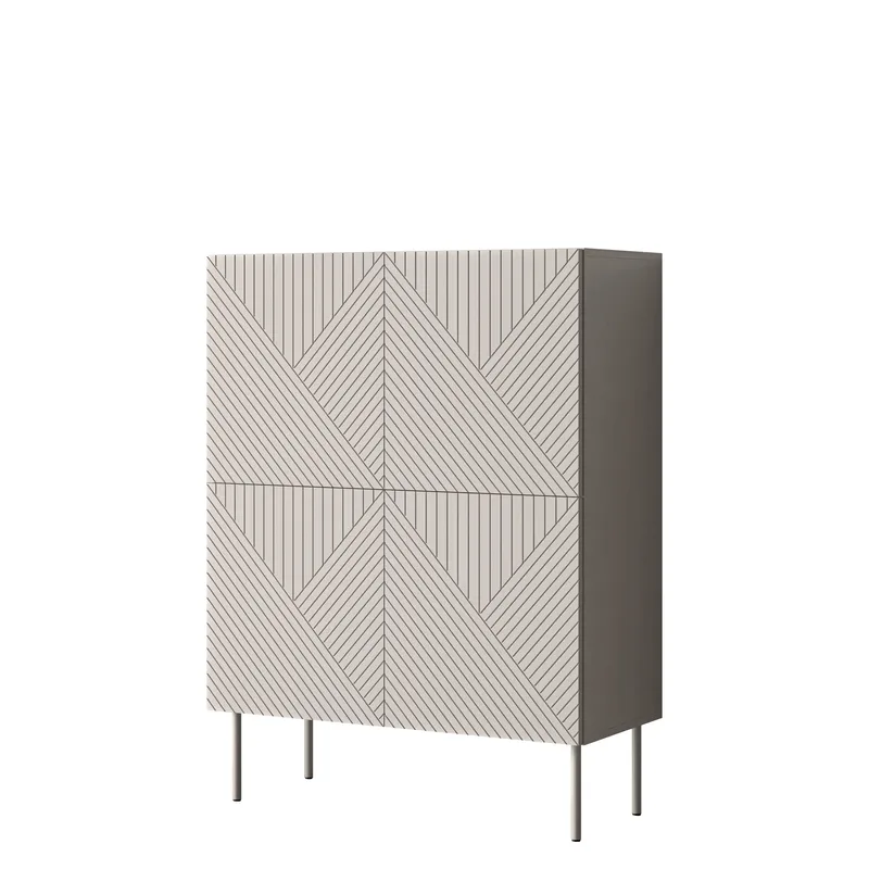 skap Kommode ART DECO 4D beige, undefined