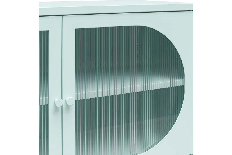 Skap Luna 100x40x64 cm, Himmelblå - 100x40x64 cm, Himmelblå - Oppbevaring - Skap - Vitrineskap