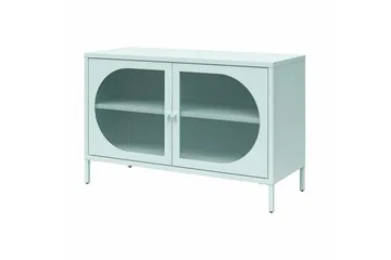Skap Luna 100x40x64 cm, Himmelblå - 100x40x64 cm, Himmelblå - Oppbevaring - Skap - Vitrineskap