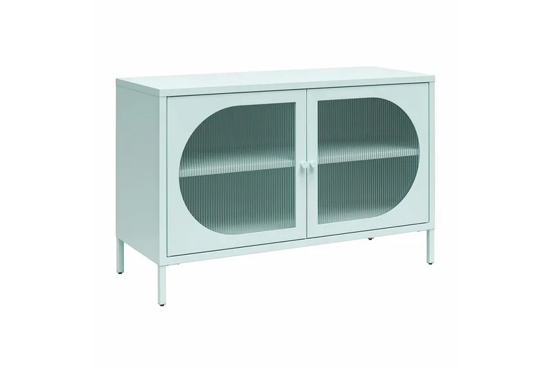 Skap Luna 100x40x64 cm, Himmelblå - 100x40x64 cm, Himmelblå - Oppbevaring - Skap - Vitrineskap