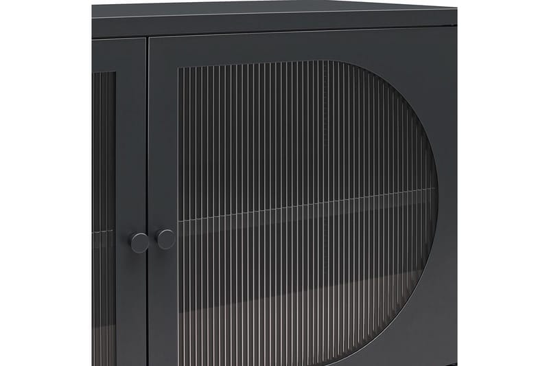 Skap Luna 100x40x64 cm, Svart - 100x40x64 cm, Svart - Oppbevaring - Skap - Vitrineskap