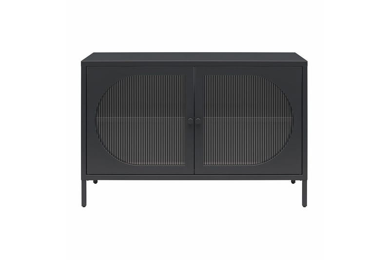 Skap Luna 100x40x64 cm, Svart - 100x40x64 cm, Svart - Oppbevaring - Skap - Vitrineskap
