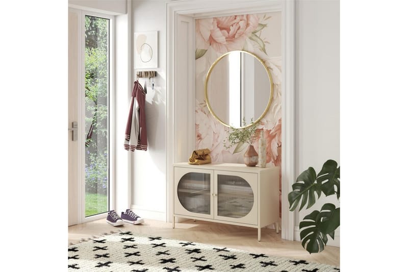 Skap Luna 100x40x64 cm, Pergament - 100x40x64 cm, Pergament - Oppbevaring - Skap - Oppbevaringsskap