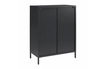 Skap Luna 80x40x102 cm, Svart - 80x40x102 cm, Svart - Oppbevaring - Skap - Vitrineskap