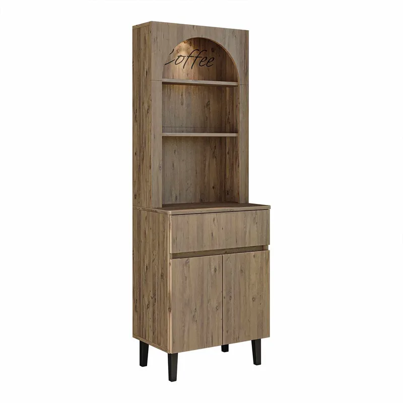 Skap til kaffebar Kalune Design Ledli (60 x 179 x 41,8 cm) Atlantic Pine, undefined