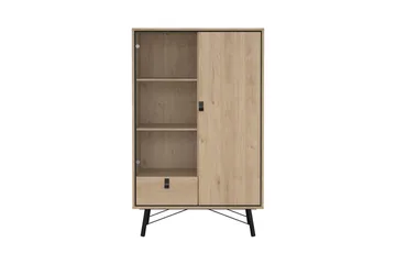 Tadami Vitrineskap 102x162 cm - Natur - Oppbevaring - Skap - Vitrineskap