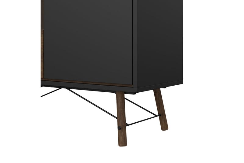 Tadami Vitrineskap 102x162 cm - Svart/Mørk brun - Oppbevaring - Skap - Vitrineskap