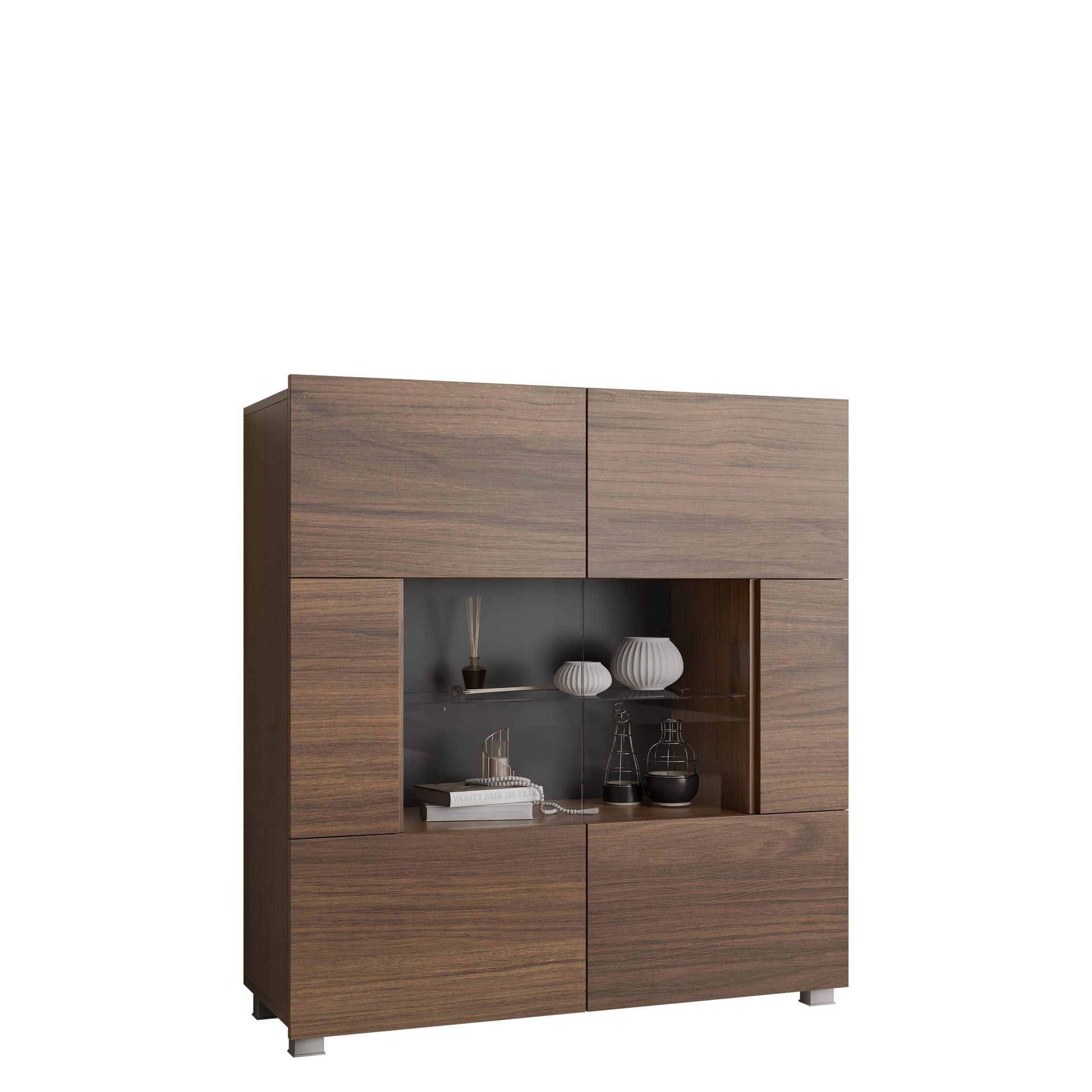 Tessan vitrineskap 100x107 cm - brun