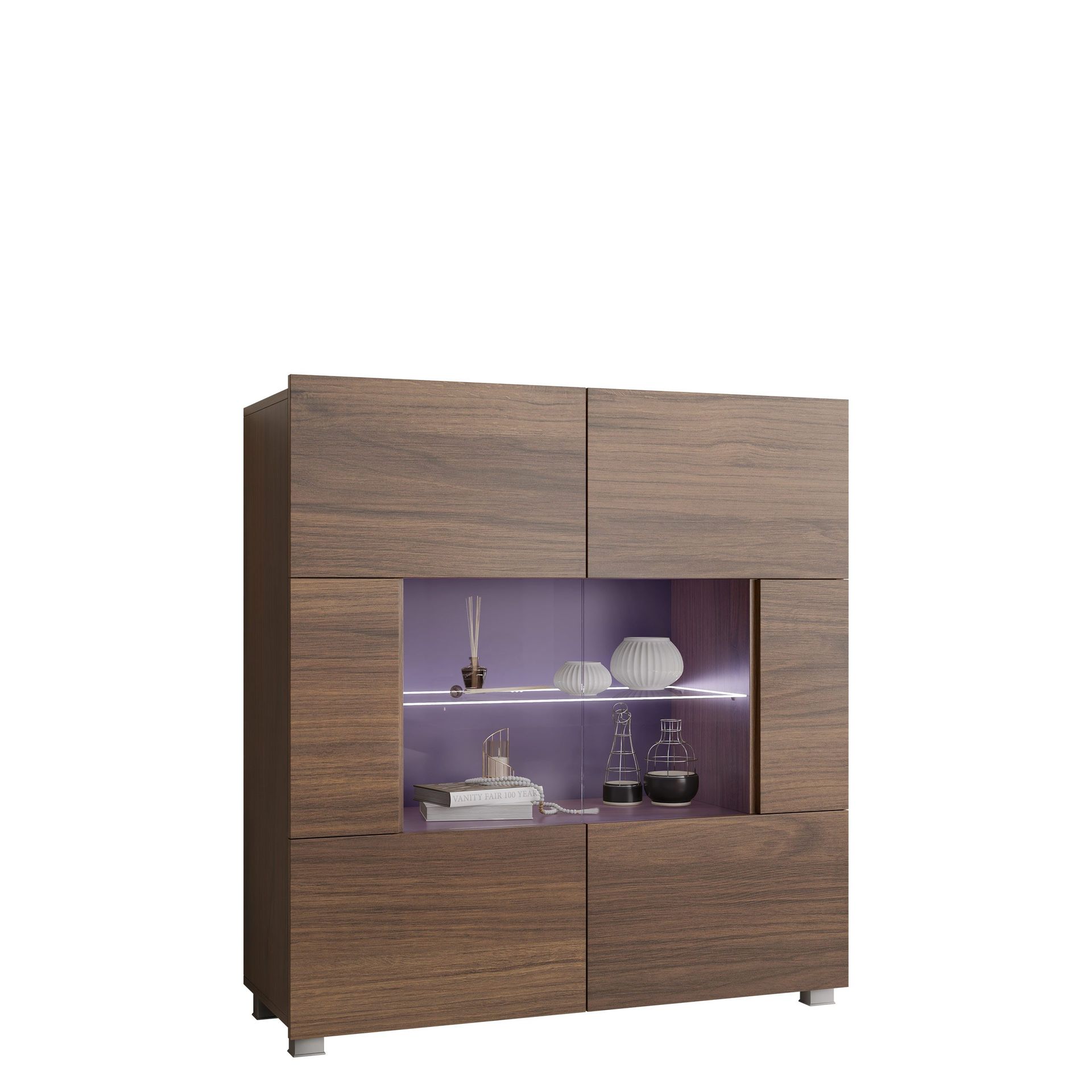 Tessan vitrineskap 100x107 cm - brun