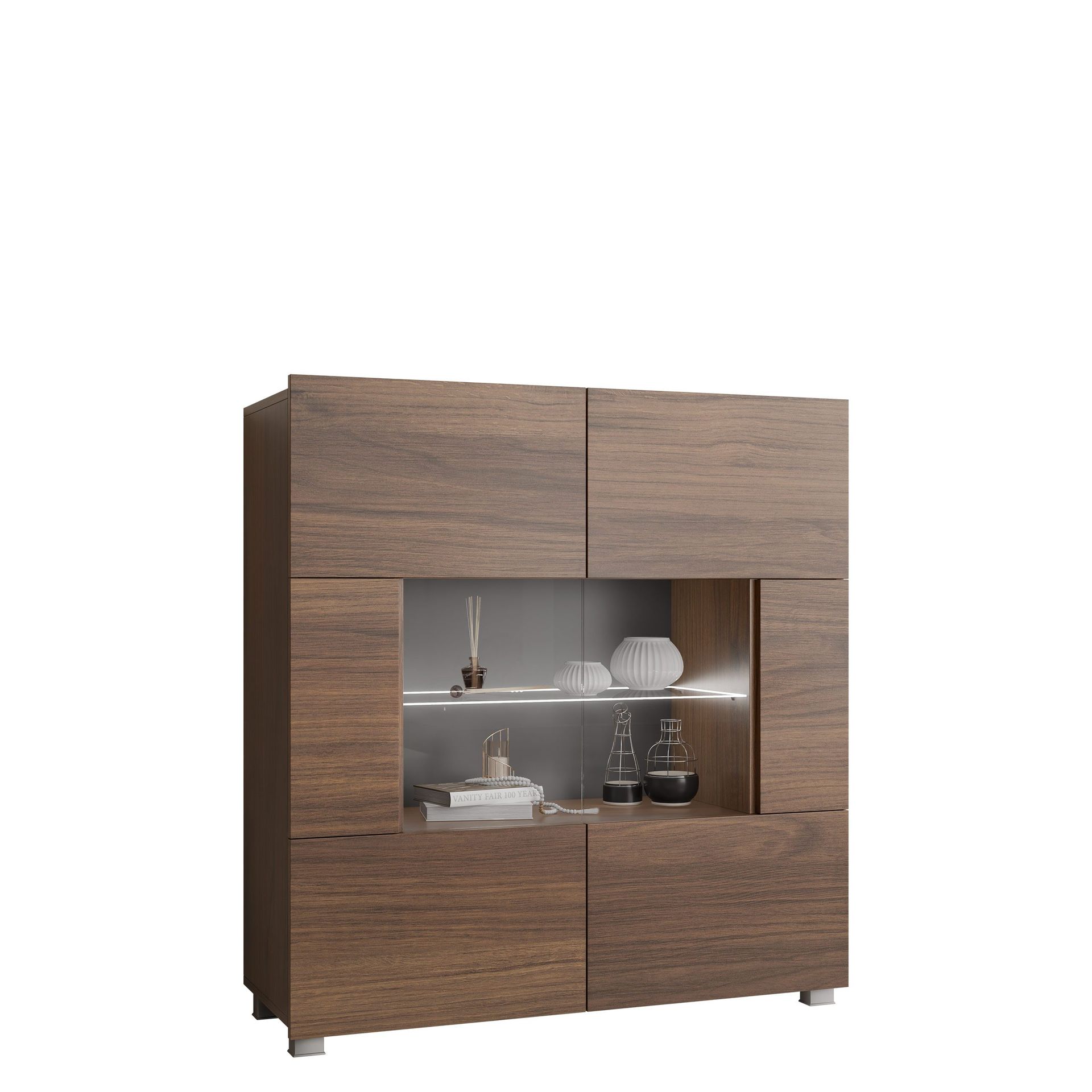 Tessan vitrineskap 100x107 cm - brun