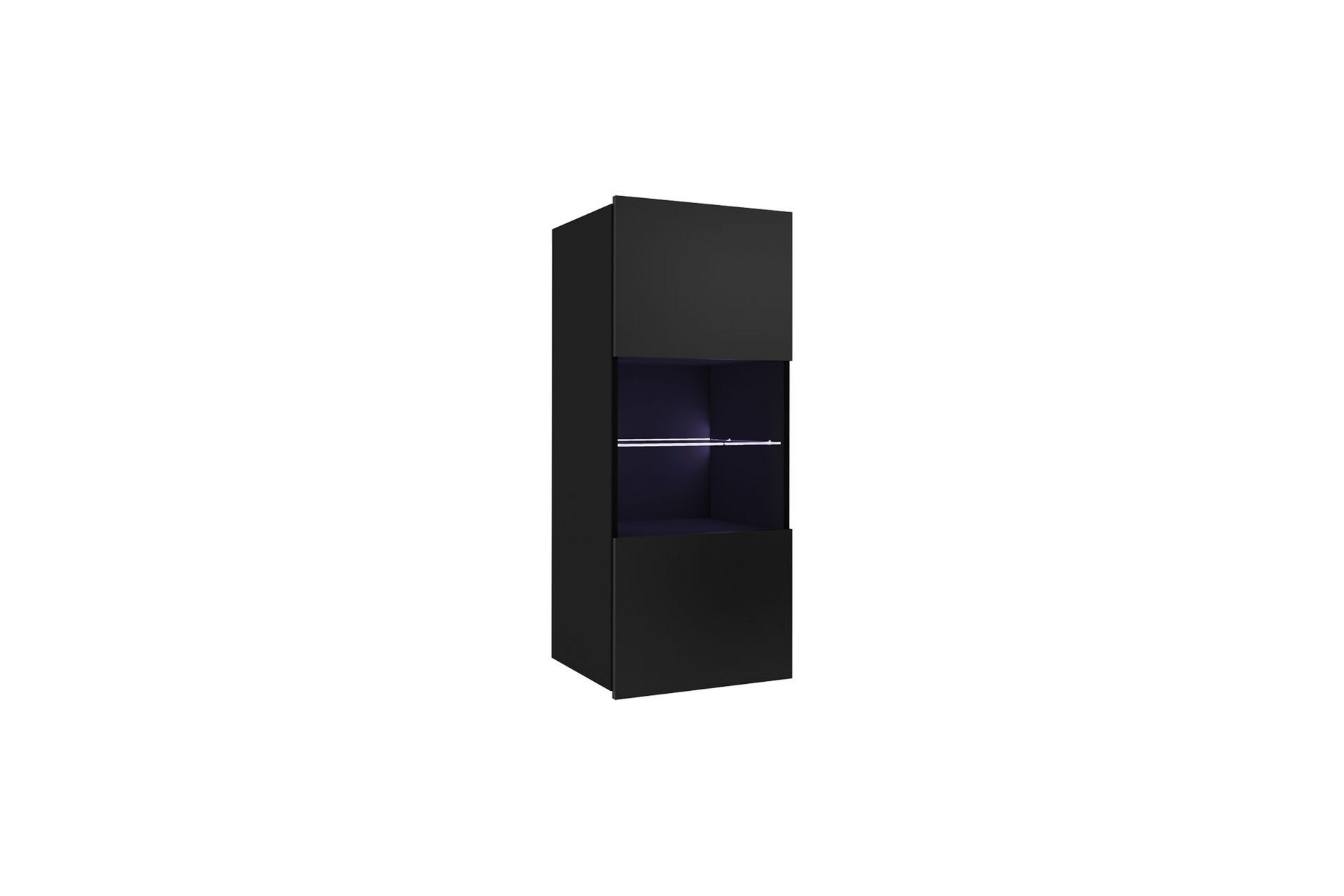 Tessan Vitrineskap 45x117 cm - Svart - Oppbevaring - Skap - Vitrineskap