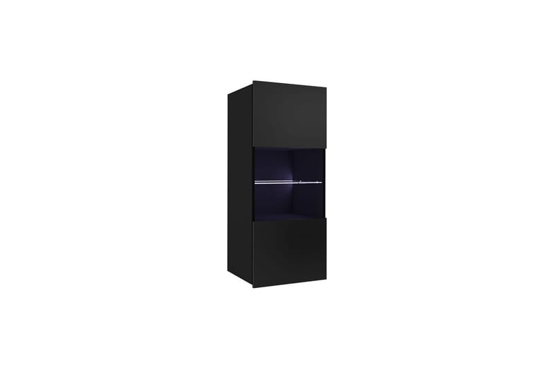 Tessan Vitrineskap 45x117 cm - Svart - Oppbevaring - Skap - Vitrineskap