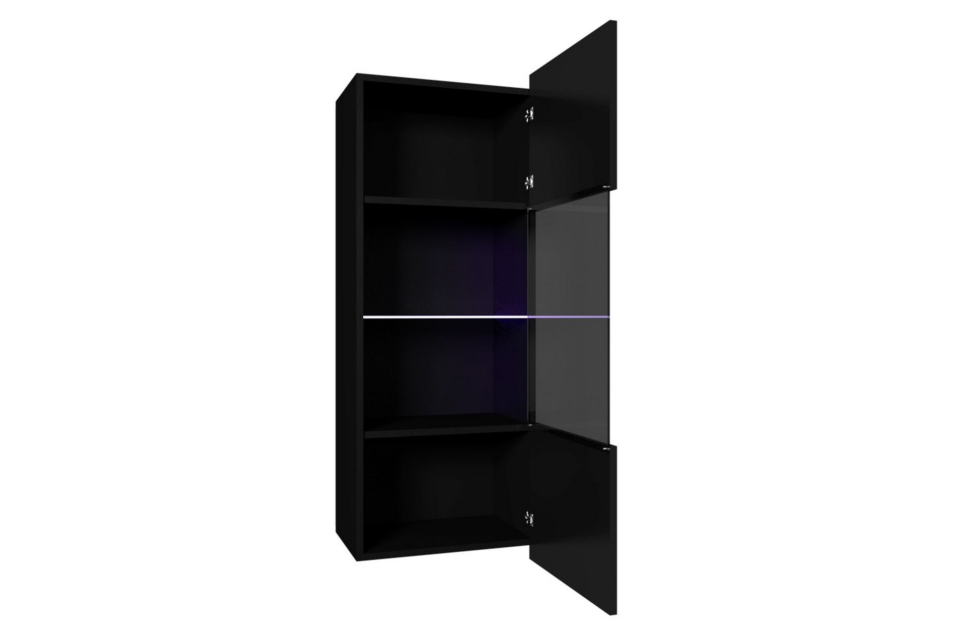 Tessan Vitrineskap 45x117 cm - Svart - Oppbevaring - Skap - Vitrineskap