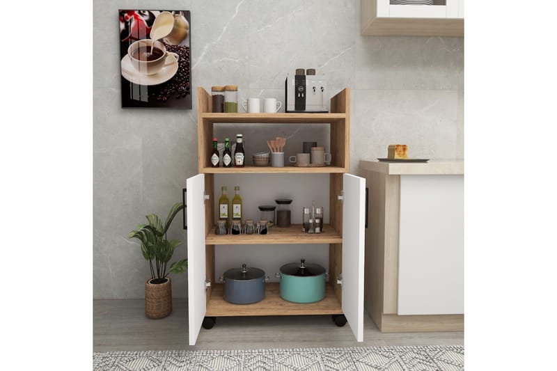 Tiraki Skjenk - Tre/Hvit - Oppbevaring - Skap - Oppbevaringsskap