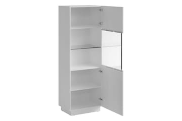 Torvalen Vitrinskåp 60x178 cm - Hvit - Oppbevaring - Skap - Vitrineskap