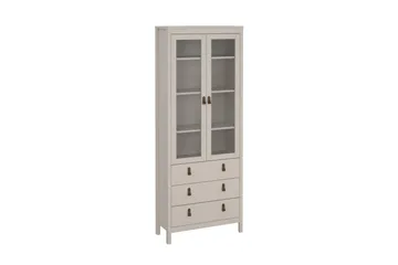 Vallvidera Vitrineskap 78x199 cm - Beige - Oppbevaring - Skap - Vitrineskap