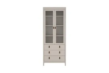 Vallvidera Vitrineskap 78x199 cm - Beige - Oppbevaring - Skap - Vitrineskap