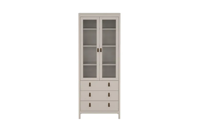 Vallvidera Vitrineskap 78x199 cm - Beige - Oppbevaring - Skap - Vitrineskap