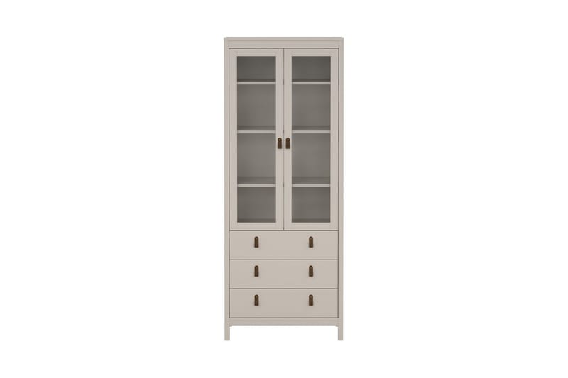 Vallvidera Vitrineskap 78x199 cm - Beige - Oppbevaring - Skap - Vitrineskap