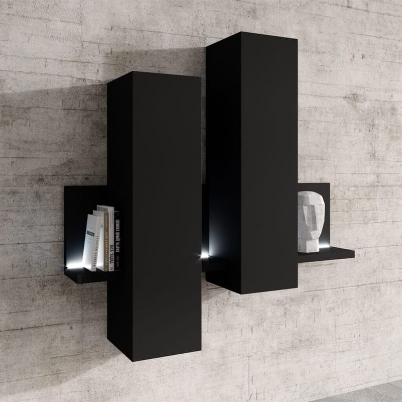 Vegghengt skap Bota - Black Supermatt - Oppbevaring - Skap - Oppbevaringsskap