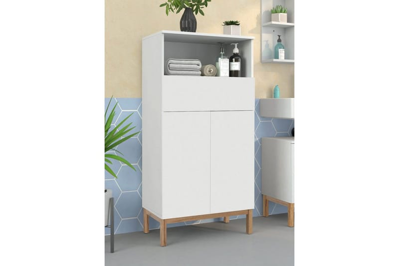 Vegghylle Mirza Hvit - Hvit - Hus & oppussing - Kjøkken & bad - Baderom - Baderomsmøbler & baderomsinnredning - Veggskap & høyskap