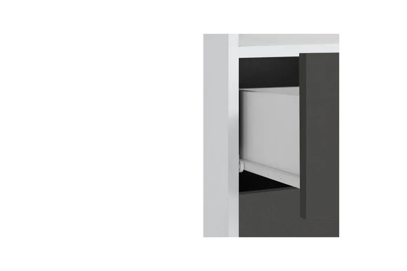 Vegghylle Mirza Hvit/Antrasitt - Hvit/Antrasitt - Hus & oppussing - Kjøkken & bad - Baderom - Baderomsmøbler & baderomsinnredning - Veggskap & høyskap
