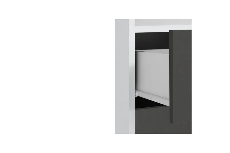 Vegghylle Mirza Hvit/Antrasitt - Hvit/Antrasitt - Hus & oppussing - Kjøkken & bad - Baderom - Baderomsmøbler & baderomsinnredning - Veggskap & høyskap