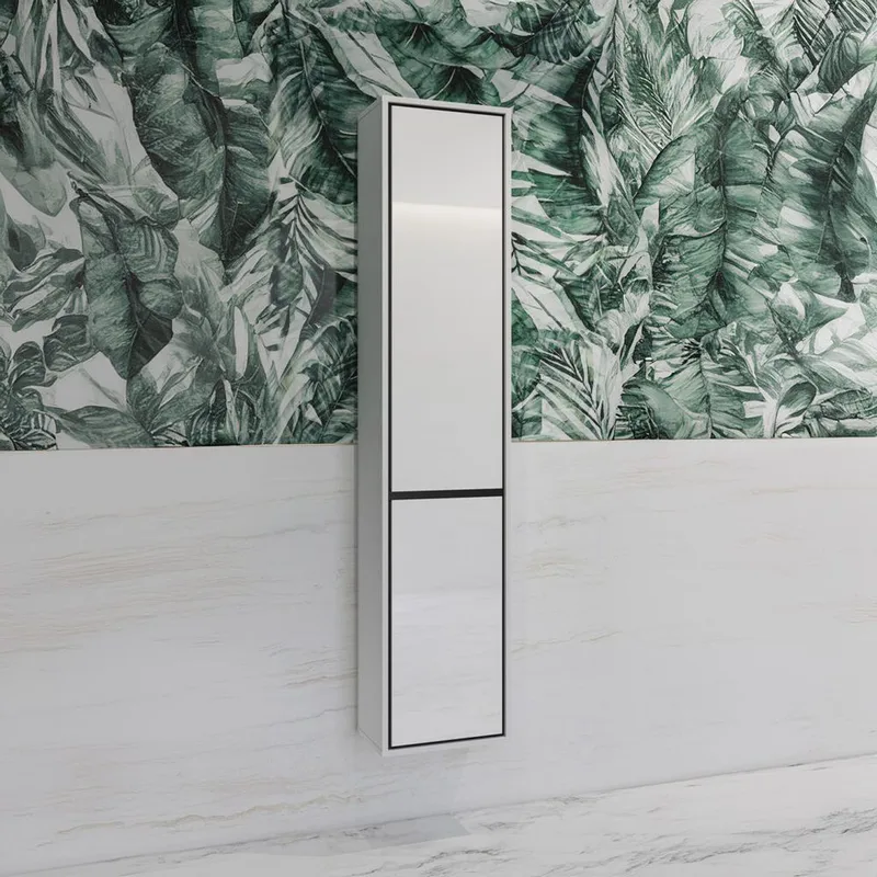 Veggskap Irvine 2 dører - Hvit Høyglans - Oppbevaring - Skap - Oppbevaringsskap