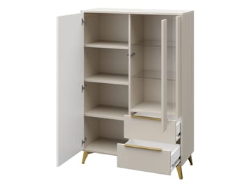 Vemdalen Vitrineskap 104x150 cm - brun - Oppbevaring - Skap - Vitrineskap