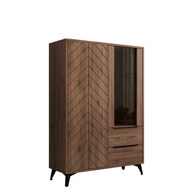 Vemdalen Vitrineskap 104x150 cm, brun