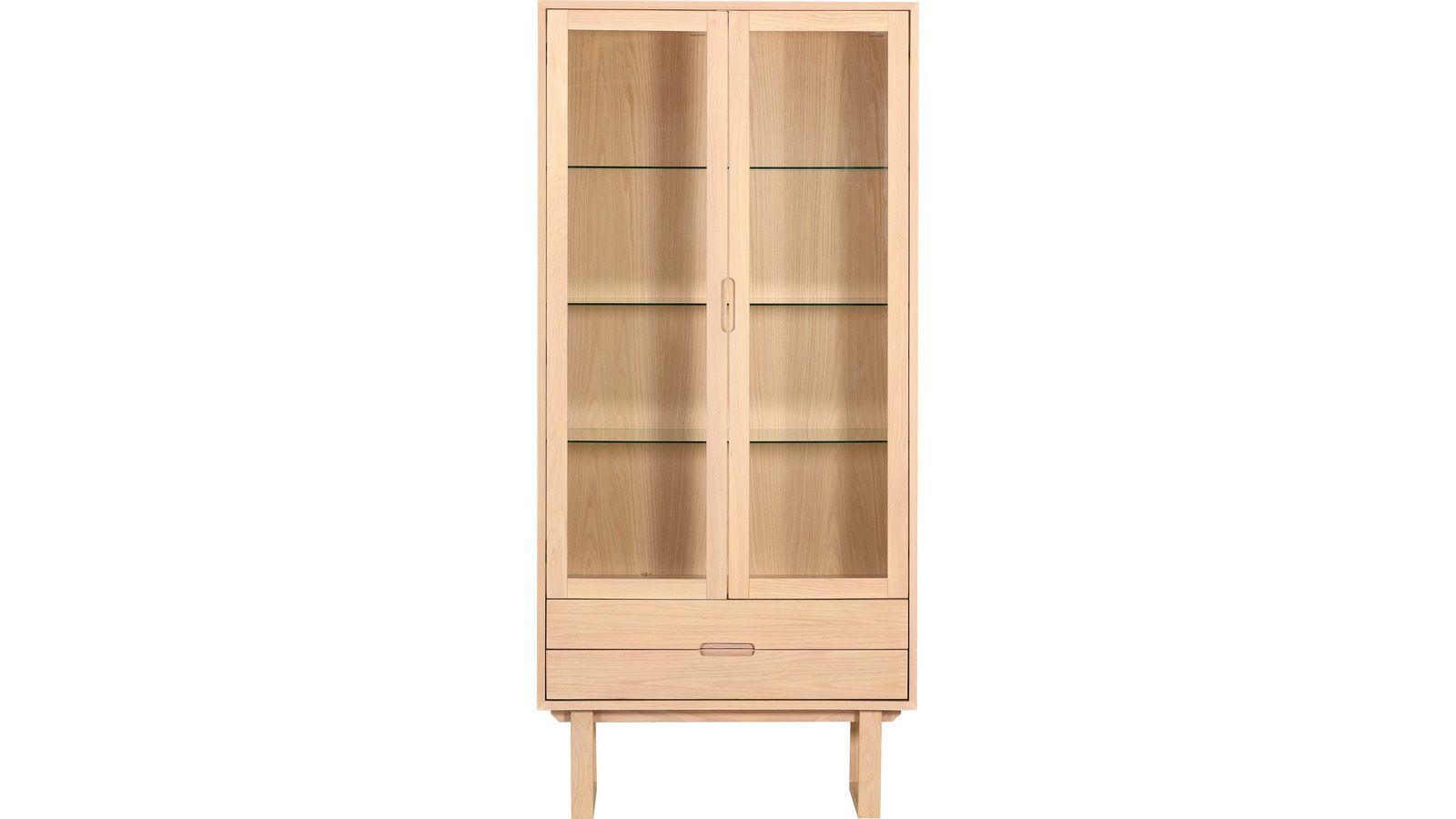 Vitrine Norvik 2 Dører/Skuff - Hvitpigmentert