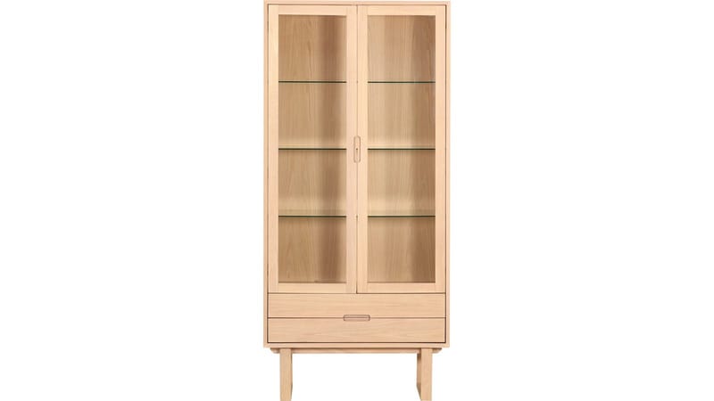 Vitrine Norvik 2 Dører/Skuff, Hvitpigmentert