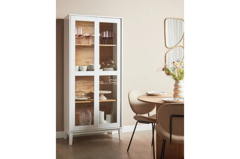 Vitrine Rumson Hvit - Hvit - Oppbevaring - Skap - Vitrineskap