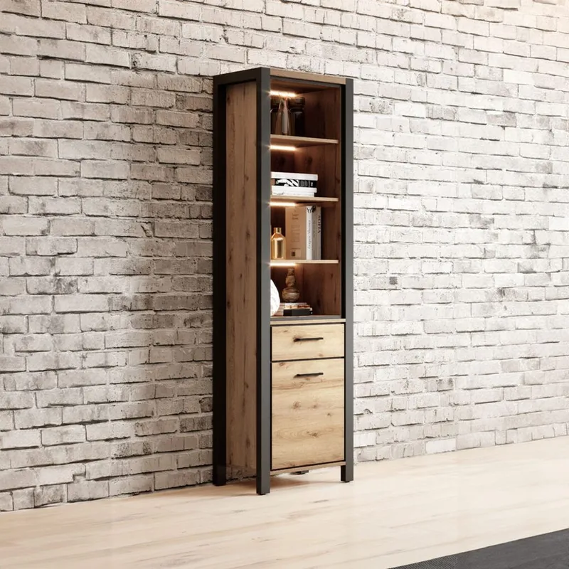 Vitrineskap Aktiv 1 dør 1 skuff - Oppbevaring - Skap - Vitrineskap