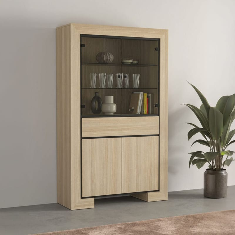 Vitrineskap Cuba II 4 dører 1 skuff - Oppbevaring - Skap - Vitrineskap