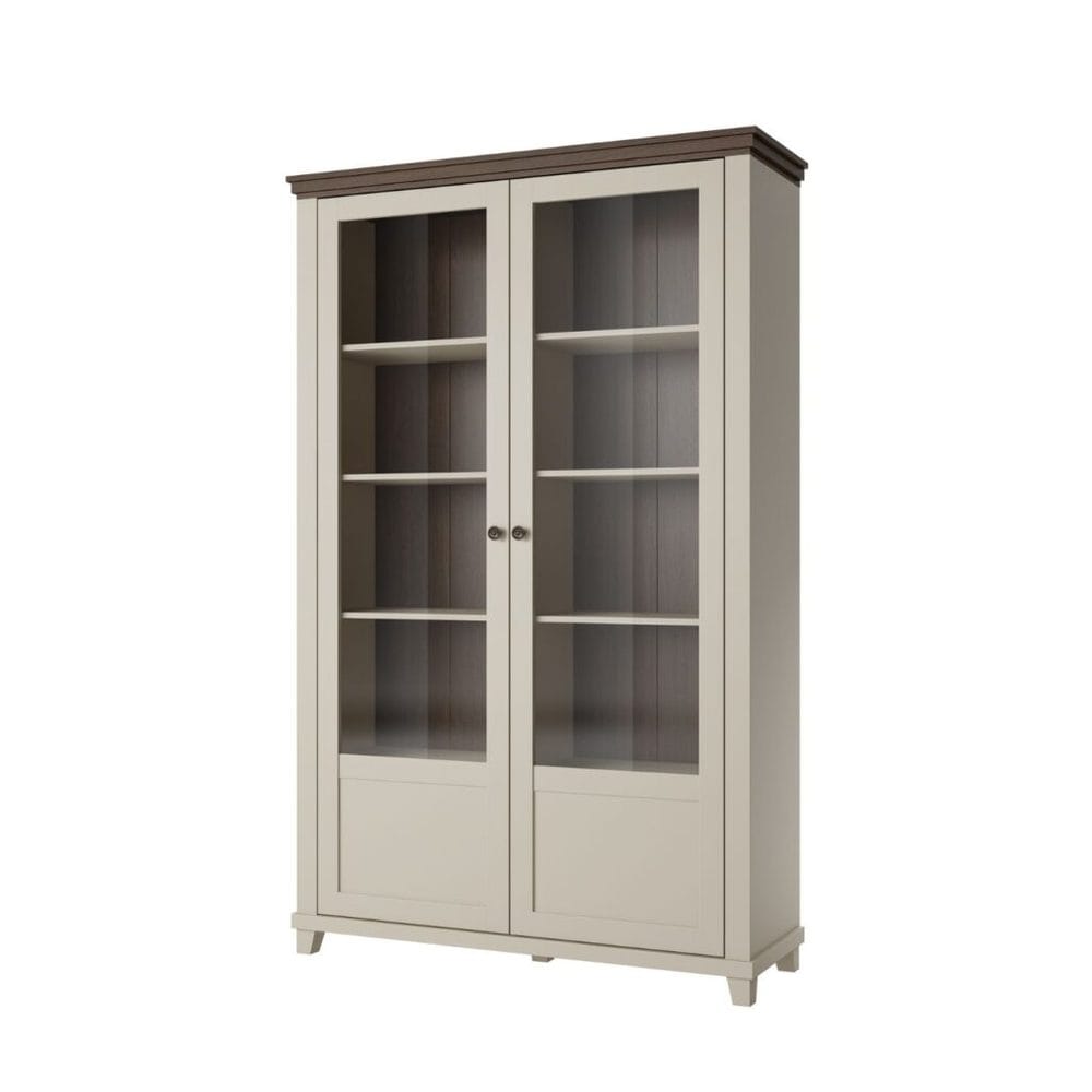 Vitrineskap Evora 2 dører - Lys beige