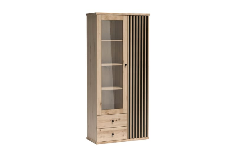 Aldbrough Vitrineskap 40,6x191x86,4 cm - Tre/Svart - Oppbevaring - Skap - Vitrineskap