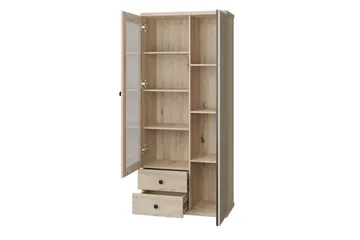 Aldbrough Vitrineskap 40,6x191x86,4 cm - Tre/Svart - Oppbevaring - Skap - Vitrineskap
