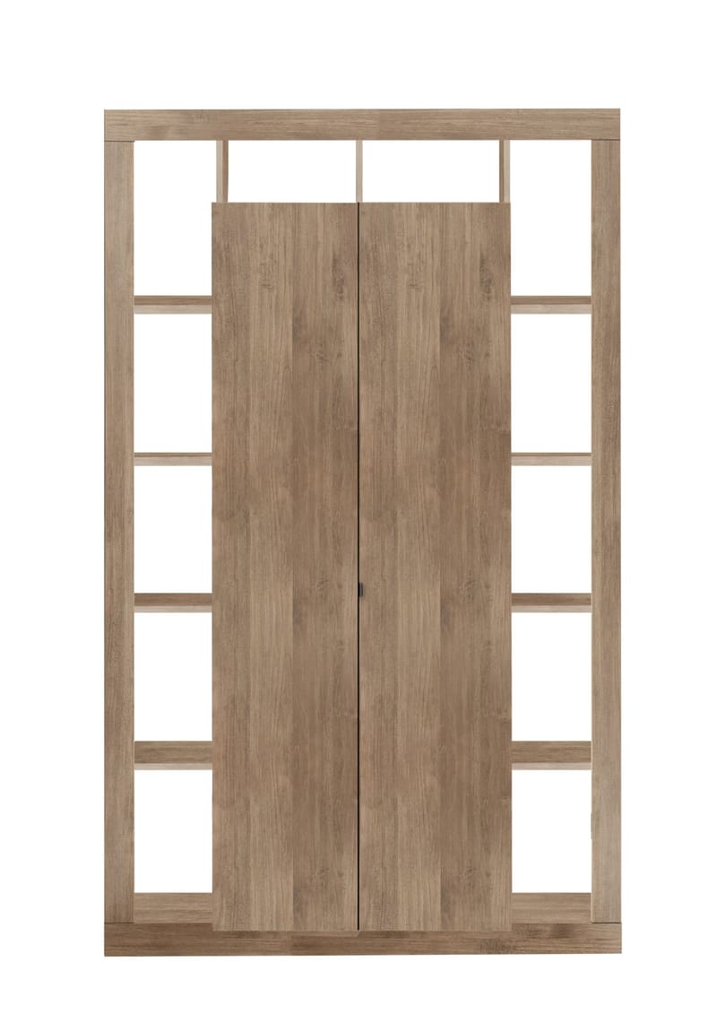 Asfordby Vitrineskap 42x134x217 cm - Brun - Oppbevaring - Skap - Vitrineskap