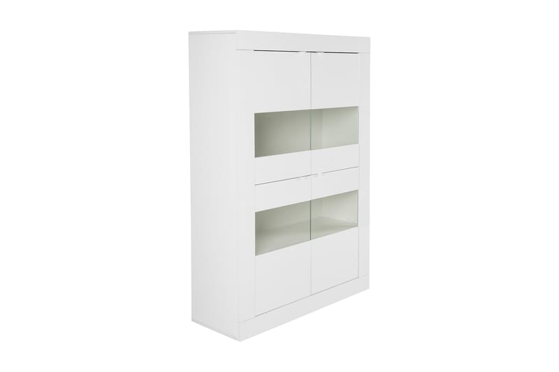 Basic Vitrineskap 102 cm - Hvit - Oppbevaring - Skap - Vitrineskap