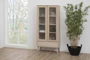 Bellor Oppbevaringsmøbel Hvitpigmentert 80 cm - Hvitpigmentert - Oppbevaring - Skap - Vitrineskap