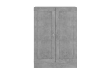 Bokhylle betonggrå 82,5x30,5x115 cm sponplate - Oppbevaring - Skap - Vitrineskap