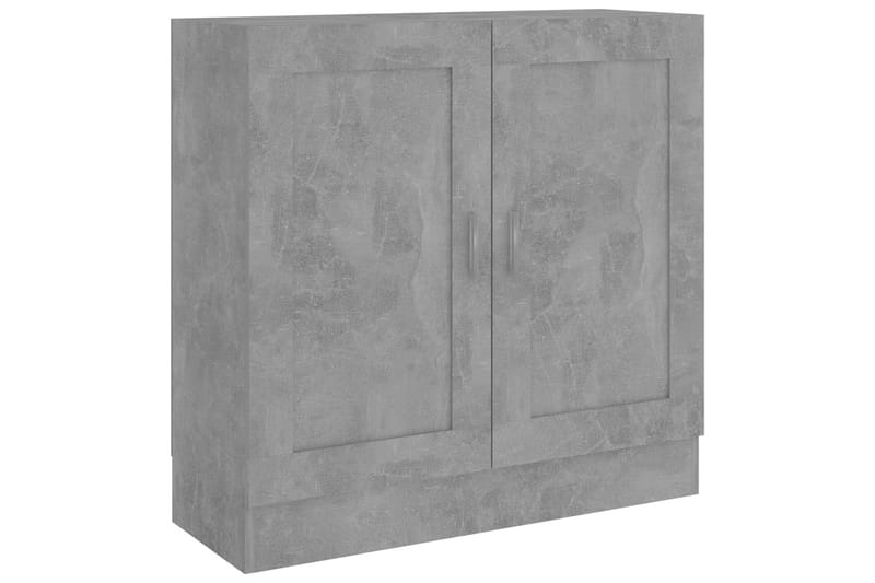 Bokhylle betonggrå 82,5x30,5x80 cm sponplate - Oppbevaring - Skap - Vitrineskap