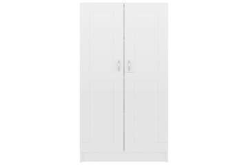 Bokhylle høyglans hvit 82,5x30,5x150 cm sponplate - Oppbevaring - Skap - Vitrineskap