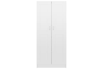 Bokhylle høyglans hvit 82,5x30,5x185,5 cm sponplate - Oppbevaring - Skap - Vitrineskap