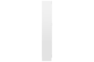 Bokhylle høyglans hvit 82,5x30,5x185,5 cm sponplate - Oppbevaring - Skap - Vitrineskap