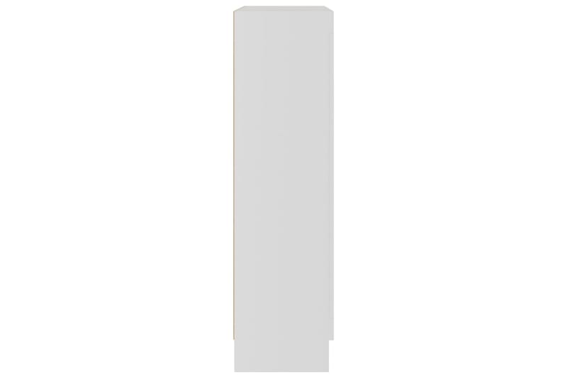 Bokhylle hvit 82,5x30,5x115 cm sponplate - Oppbevaring - Skap - Vitrineskap